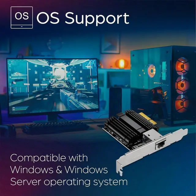 Alt view image 5 of 7 - TRENDnet 10G PCIe Network Adapter, TEG-10GECTX, Convert a PCI Express Slot Into a 10 Gigabit Ethernet Port, 802.1Q VLAN Tagging, Windows and Windows Server Support