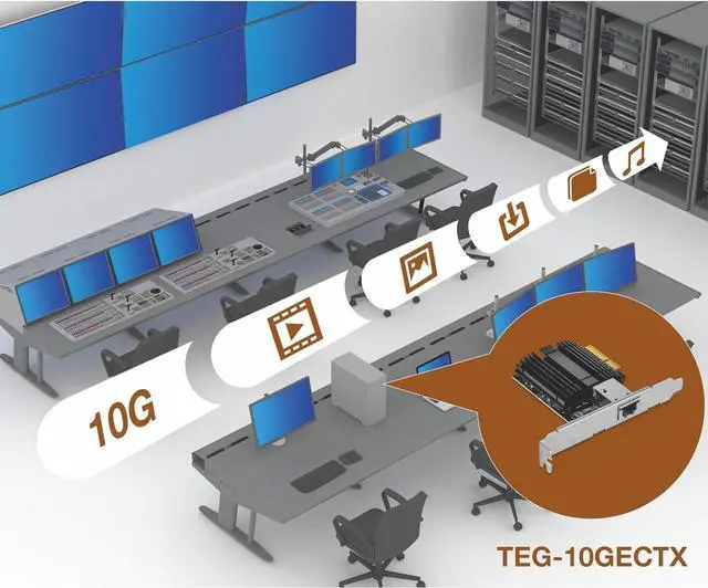 Alt view image 6 of 7 - TRENDnet 10G PCIe Network Adapter, TEG-10GECTX, Convert a PCI Express Slot Into a 10 Gigabit Ethernet Port, 802.1Q VLAN Tagging, Windows and Windows Server Support