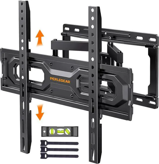 Main image of Perlegear Full Motion TV Wall Mount for 26-65 inch TVs, TV Bracket Supports Swivel Articulating Level Extension Tilt Arms, Max VESA 400x400mm up to 99lbs, 16" Wood Studs, PGMFK4