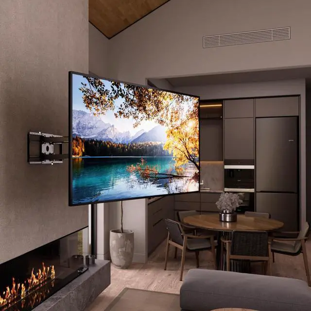 Alt view image 6 of 7 - Mount-It! Full Motion TV Wall Mount with 39 Inch Long Extension Arms - 275 Lbs Capacity Heavy Duty Dual Arm TV Mount | Large 800 x 600mm VESA Holds 65 to 110 Inch TVs | Fits 16 and 24 Inch Studs