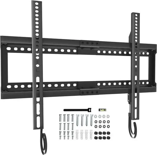 Main image of WALI TV Wall Mount Bracket for 37-90 Inch Flat Curved TVs up to 165 lbs, Low Profile Wall Mount Holds Your TV 1.1 Inch from The Wall, Mounting Holes up to 600x400mm (TTM-2), Black