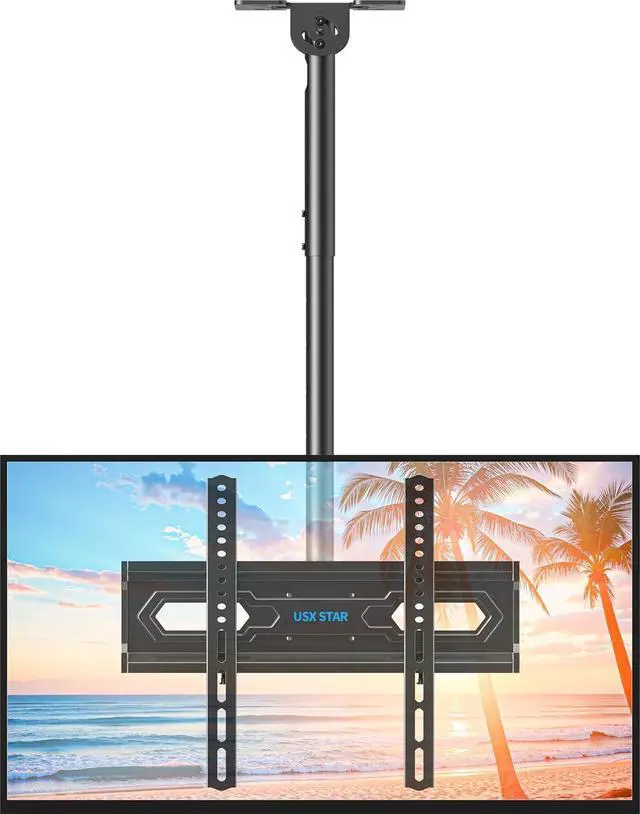 Main image of Ceiling TV Mount for 26-65 inch TVs 360° Swivel Full Motion Ceiling Mount TV Bracket Height Adjustable Tilt TVs Ceilings Mounts Supports up to 110 Lbs Max VESA 400x400mm