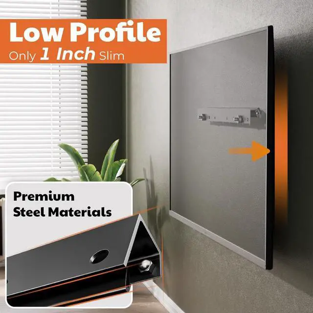 Alt view image 6 of 7 - Fulifix No Stud Drywall TV Mount, Wall Mount TV Bracket for 32-75 Inch TVs up to 150 lbs, Max VESA 600x400mm Easy Install No Drill, Studless TVs Wall Mounts with Bubble Level - Include All Hardware