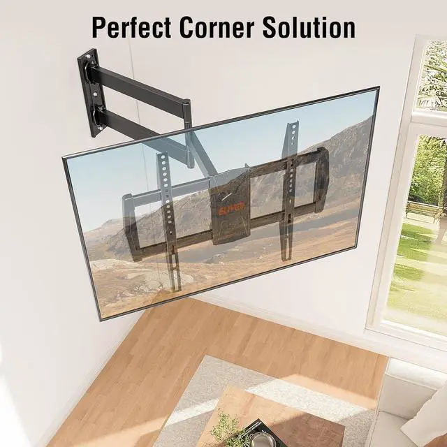 Alt view image 5 of 7 - Long Arm TV Mount for Most 42-75 Inch TVs 32 Long Extension Arm Corner TV Wall Mount Articulating Wall Mount tv Bracket Swivel and Tilt Holds up to 99 lbs. Max VESA 600x400mm YD1036