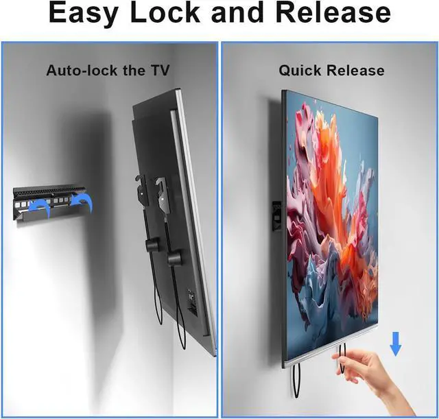 Alt view image 7 of 7 - Suptek Studless TV Wall Mount for Most 32-75 Inch TVs up to 132 lbs, Low Profile No Drill TV Mount, Drywall TV Bracket with Max VESA 600x400mm, No Stud, No Drill, Easy Install, MF8M