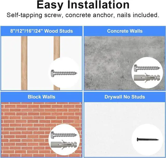 Alt view image 6 of 7 - Suptek Studless TV Wall Mount for Most 32-75 Inch TVs up to 132 lbs, Low Profile No Drill TV Mount, Drywall TV Bracket with Max VESA 600x400mm, No Stud, No Drill, Easy Install, MF8M
