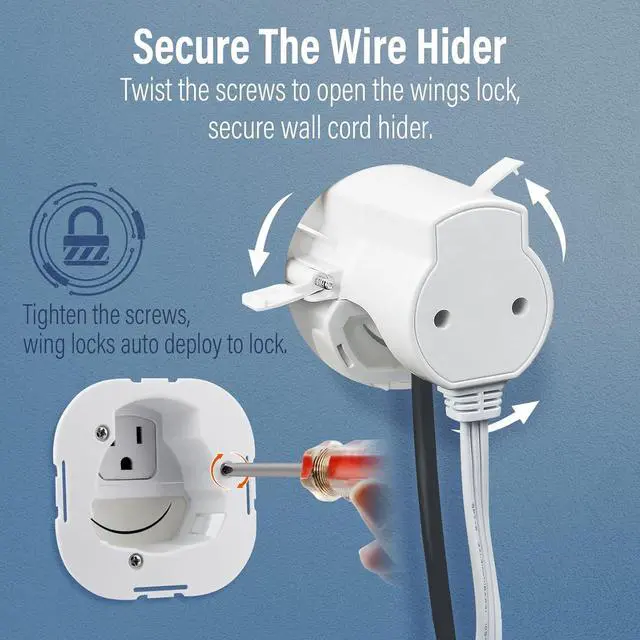 Alt view image 6 of 7 - in-Wall Cable Management Kit, TV Cord Hider for Wall Mounted TV, Hide TV Cords for Wall Mount TV, TV Outlet Wall Kit Includes Power & Low Voltage Cable Management with Hole Saw Drill Attachment