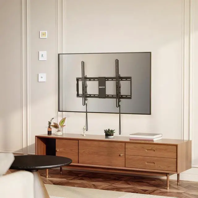 Alt view image 2 of 7 - Mount-It! Tilting TV Wall Mount Bracket for 42-80 Inch TVs | Universal TV Mount with Low Profile Design, Supports 110 lbs | Quick Release Lock | Fits 16" & 24" Studs | Max VESA 600x400mm