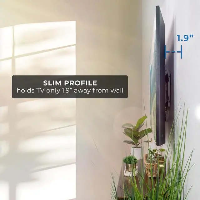 Alt view image 5 of 7 - Mount-It! Tilting TV Wall Mount Bracket for 42-80 Inch TVs | Universal TV Mount with Low Profile Design, Supports 110 lbs | Quick Release Lock | Fits 16" & 24" Studs | Max VESA 600x400mm