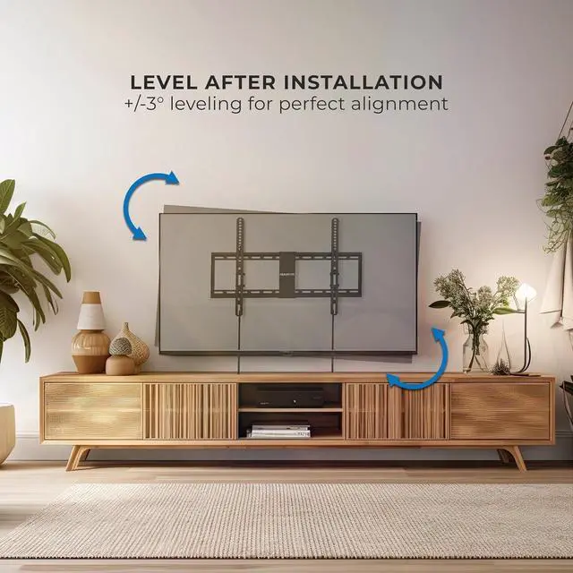 Alt view image 7 of 7 - Mount-It! Tilting TV Wall Mount Bracket for 42-80 Inch TVs | Universal TV Mount with Low Profile Design, Supports 110 lbs | Quick Release Lock | Fits 16" & 24" Studs | Max VESA 600x400mm