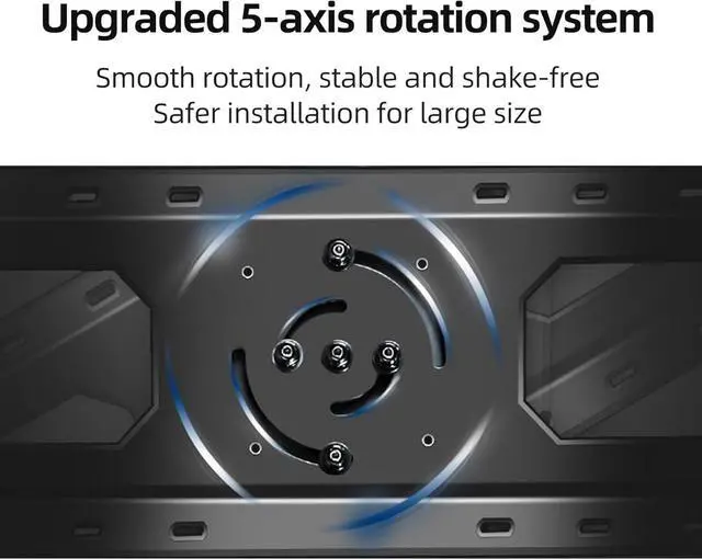 Alt view image 6 of 7 - 65 inch Vertical and Horizontal Rotating TV Wall Mount for 37-70 inch LED LCD Screen Full Arm Bracket, Swivel Tilt Stand, Max VESA 400×400mm Weight up to 83lbs DY3770