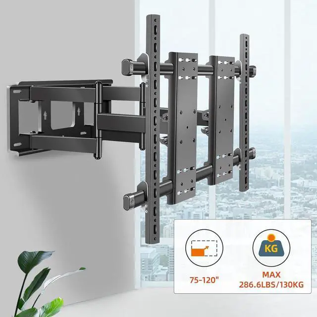 Alt view image 6 of 6 - 98 100 TV Wall Mount 75 86 90 105 110 120 inch Full Motion Bracket Large Screen Heavy Duty Led Adjustable Articulating Stand Max vesa 1000x600mm Load 287 Lbs DY1000
