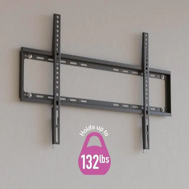 Alt view image 5 of 7 - D-Line TV Wall Bracket for 50-85 Inch TVs, Ultra Low Profile TV Bracket with Spirit Level, Slim Flat to Wall TV Mount - VESA 200x200mm - 600x400mm, Holds up to 132lbs