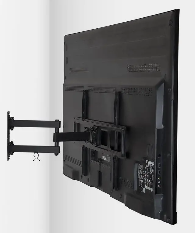 Alt view image 3 of 7 - Mount-It! Full Motion TV Wall Mount | Single Stud Installation | Swivel, Tilt & 17 Extension | Single Arm Bracket for 37-70 Inch TVs | Heavy-Duty Steel | Fits VESA 100x100-600x400 | 77 lbs Capacity