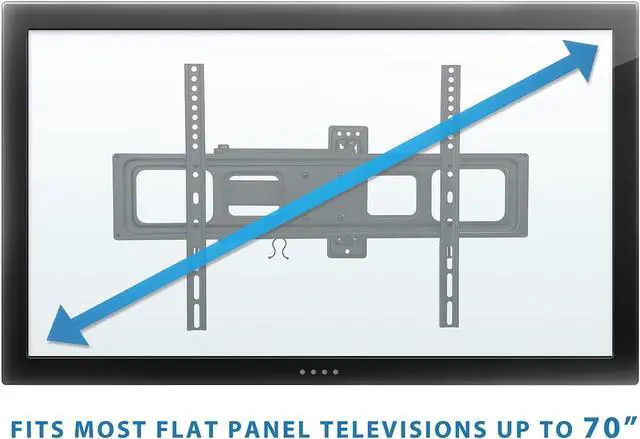 Alt view image 6 of 7 - Mount-It! Full Motion TV Wall Mount | Single Stud Installation | Swivel, Tilt & 17 Extension | Single Arm Bracket for 37-70 Inch TVs | Heavy-Duty Steel | Fits VESA 100x100-600x400 | 77 lbs Capacity