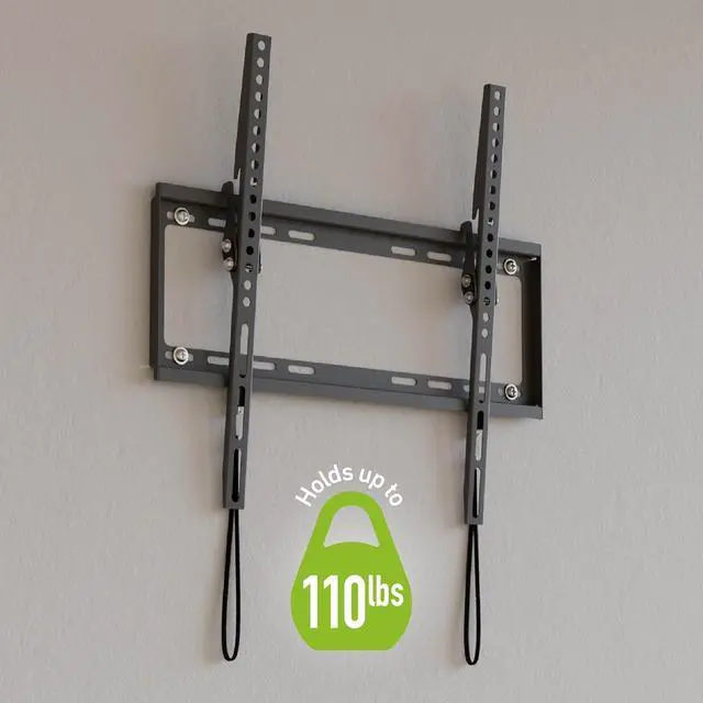 Alt view image 5 of 7 - D-Line TV Wall Bracket for 32-70 Inch TVs, Low Profile Tilting TV Wall Bracket with Spirit Level, Slim Tilt TV Mount - VESA 200x200mm - 400x400mm, Holds up to 110lbs