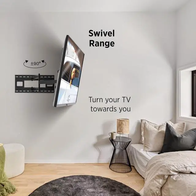 Alt view image 5 of 7 - ProMounts Premium Articulating/Full Motion TV Wall Mount with 40 Inch Extendable Long Arm for TVs for 32-80 Inch LED, LCD Plasma Flat and Curved TV Screens, Holds Up to 110 lbs Max VESA 800x400.