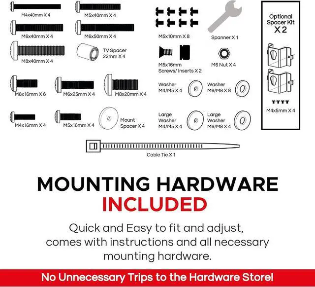 Alt view image 5 of 7 - Sound bass Arc TV Mount, Black, Compatible with Sonos Arc Soundbar and Ultra Version, Mounting Bracket for TV, Hardware Kit Included, Designed in The UK