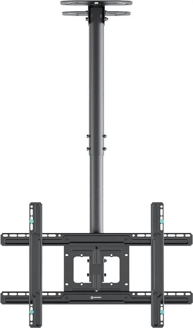 Main image of ONKRON TV Ceiling Mount for 32-80 Inch Screen up to 150 lbs, Height Adjustable, Full Motion Ceiling TV Mount Long, max VESA 600x400, Hanging Television Pole Bracket with Swivel and Tilt Black