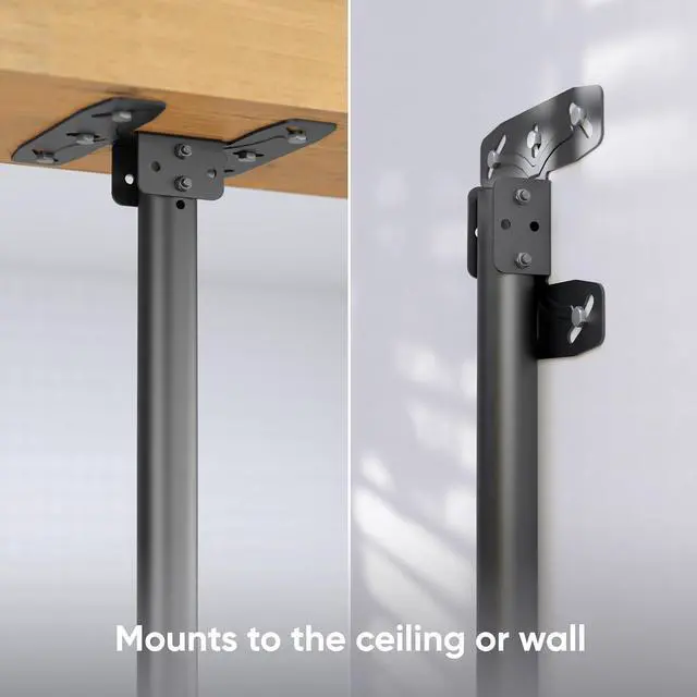Alt view image 6 of 7 - ONKRON TV Ceiling Mount for 32-80 Inch Screen up to 150 lbs, Height Adjustable, Full Motion Ceiling TV Mount Long, max VESA 600x400, Hanging Television Pole Bracket with Swivel and Tilt Black