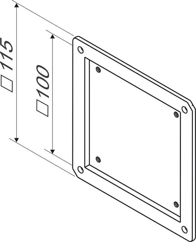 Alt view image 3 of 3 - RiteAV - VESA Adapter Mount for LED, LCD, or Plasma (75mm to 100mm, Hardware Screws Included)
