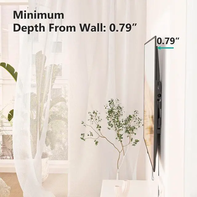 Alt view image 4 of 7 - Tilt TV Wall Mount Bracket for Most 32-70 inches LED LCD OLED Flat Screen TVs up to 99lbs with Mounting Holes 100x100mm to 400x400mm (TTM-1) Black