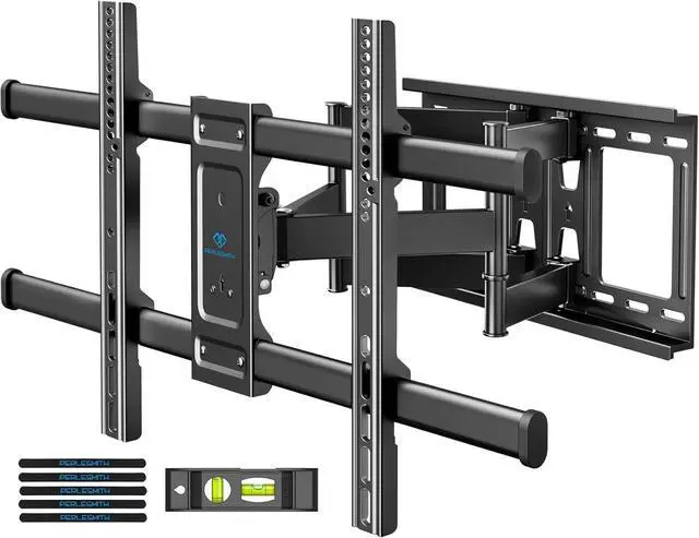 Main image of Full Motion TV Wall Mount for Most 37-82 inch TVs up to 132 lbs TV Mount with Dual Articulating Arms with Tilt and Extension Fits 12 16 Studs Max VESA 600x400mm PSLFK1