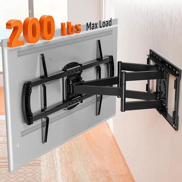 Alt view image 4 of 7 - ELIVED Full Motion TV Wall Mount for Most 42-90 Inch TVs, Max VESA 800x400mm Up to 200 LBS, Preassembled Wall Mount TV Bracket Swivel and Tilt, Fits 24"/18"/16" Wood Studs, YD3028
