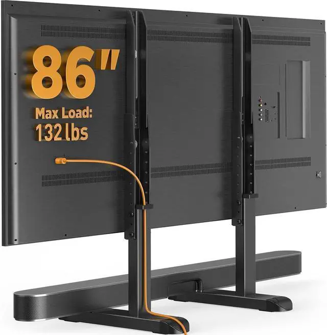 Main image of Perlegear TV Stand Steel TV Legs for Most 3782 Inch Flat or Curved TVs up to 110 lbs, Height Adjustable TV Feet Suitable for Soundbar, Universal Tabletop TV Stand Base Max VESA 800 x 500mm, PGTVS20