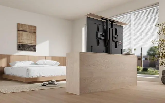 Alt view image 5 of 7 - ynVISION.DESIGN Motorized TV Lift Mount for 37"-77" TV's | Vertical Lift Motor TV Stand with RF Remote and Smart Phone Control via WiFi