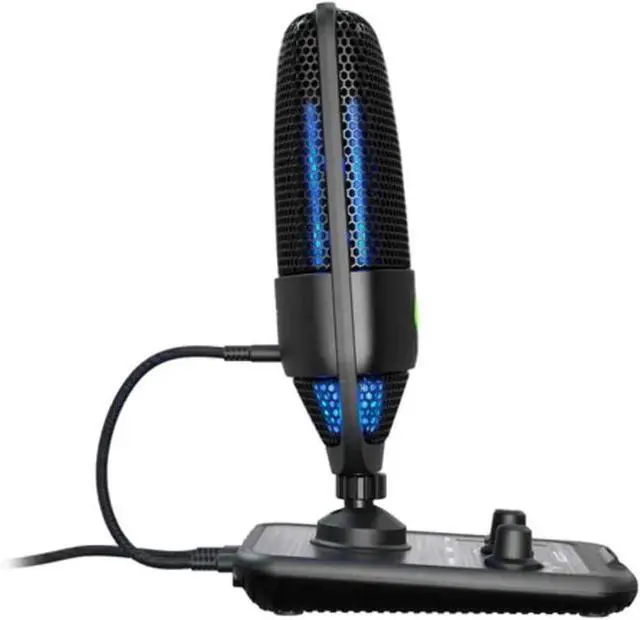 Alt view image 3 of 7 - ROCCAT Torch USB Microphone, Studio-Grade Audio, PC Computer Gaming Wired Mic, RGB AIMO Lighting with Indicator, For Streaming, Recording, Podcasting, Quick Mute, Boom Arm Compatible, Black