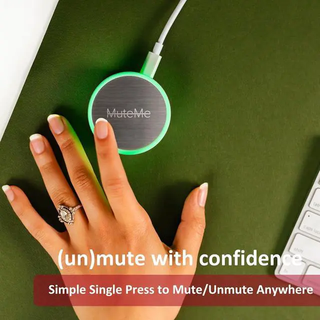 Alt view image 6 of 7 - MuteMe - Illuminated Capacitive Touch Mute Button for Zoom, Teams, Google Meet & More (As Seen on Shark Tank)! Free Windows / Mac Software Required To Use MuteMe.