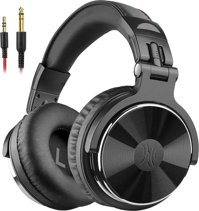 Main image of OneOdio Wired Over Ear Headphones Hi-Res Studio Monitor & Mixing DJ Stereo Headsets with 50mm Drivers and 1/4 to 3.5mm Jack for AMP Computer Recording Podcast Keyboard Guitar Laptop - Black