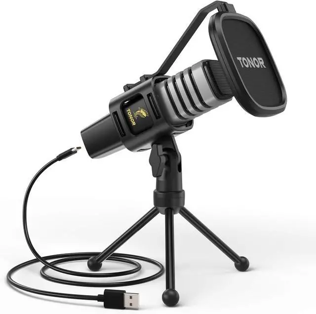 Main image of TONOR USB Microphone for PC, Cardioid Condenser Computer Mic with Tripod Stand, Pop Filter, Shock Mount for Gaming, Streaming, Podcasting, YouTube