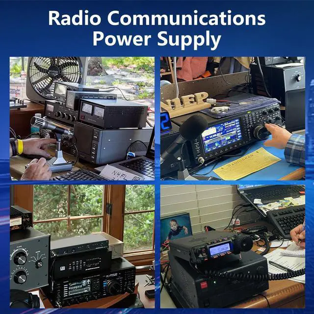 Alt view image 6 of 6 - Universal Compact Bench Power Supply- 50 Amp Regulated Home Lab Benchtop AC-to-DC Converter 13.8 Volt/9-15Volt, Cooling Fan, Screw Type Terminals - Jesverty SPS-50II