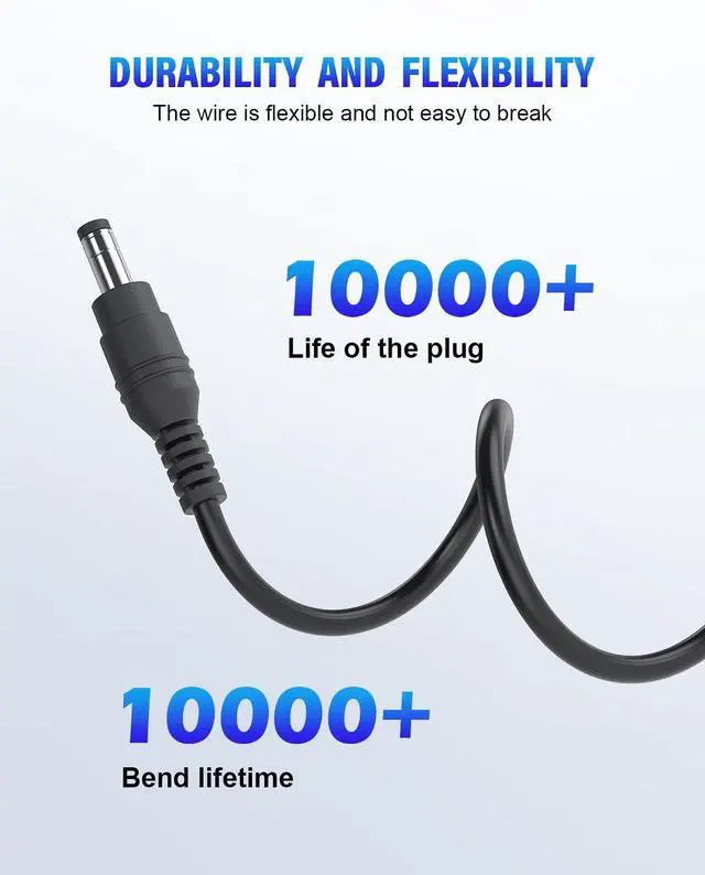 Alt view image 6 of 7 - 12V 5A Power Cord, AC Adapter for EC Series 35" 32" 30" 27" 24" 22" 20" 19" 15" E205W E225W E248W E275W C325W-1920R Charger