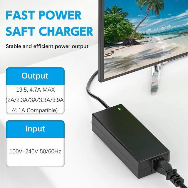 Alt view image 2 of 7 - 19.5V Power Cord Compatible with Sony Bravia TV Bravia TV 24 32 40 42 48 KDL-40W600B KDL-48W600B KDL-48650D KDL-48R510C KDL-55W650D KDL-42W650A KDL-32W700B Power Supply Replacement