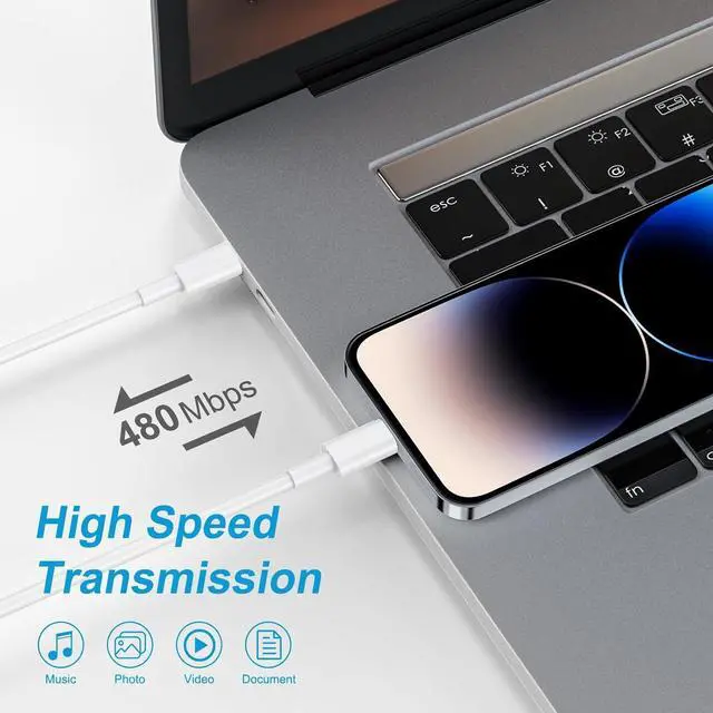 Alt view image 3 of 7 - [3 Pack] iPhone 14 13 12 11 Charger 20W USB C Charger Blocks and 6Ft iPhone Charger Cable Compatible with iPhone 14/13/12/11/Xs/8, iPad