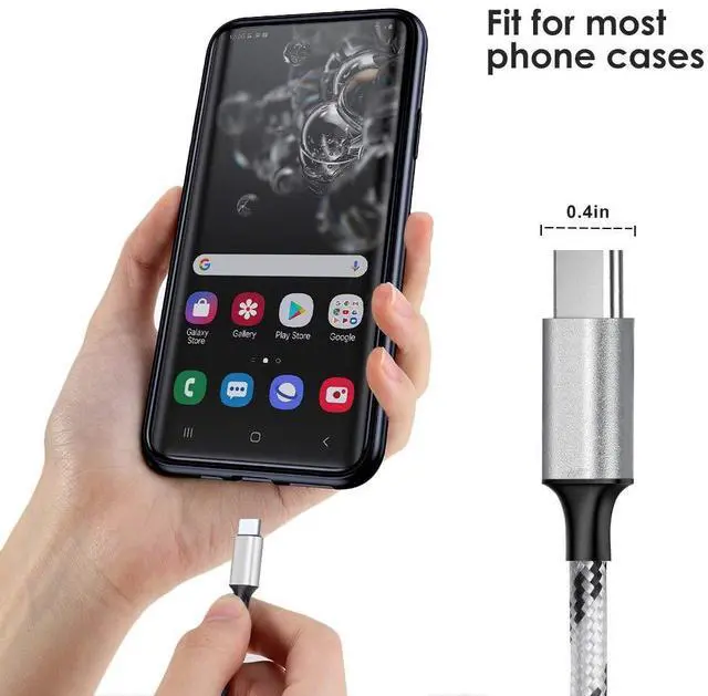 Alt view image 4 of 7 - Multi Charging Cable, 10ft 2Pack Multi Phone Charger Cable Braided Universal 3 in 1 Charging Cord Extra Long Multiple USB Cable with USB C, Micro USB Port Connectors for Cell Phones and More