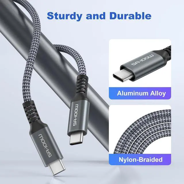 Alt view image 6 of 7 - Basesailor iPhone 16 15 Pro Max Charger Cable 10FT,100W USB C to Type C Cable with USB Adapter,Fast Car Charging Power Cord for iPad 10th Air 4th 5th Mini 7th 6th Generation,Samsung Galaxy S25 S24 S23
