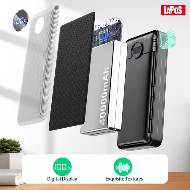 Alt view image 5 of 7 - Portable Charger 40000mah Power Bank USB-C (22.5W) Fast Charging Battery Pack Portable Phone Charger for iPhone 15/14/13 Series Android  Galaxy for Travel Camping - Black