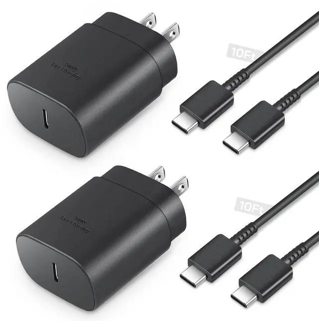 Main image of 25W Type C Charger Fast Charging 10ft S25 S23 S22 S24 Ultra  Charger Fast Charging Cord 10 Foot Android Phone Chargers Block for Galaxy S25 Ultra/S25/S25+/S24 Ultra/S24/S24+/S23/S22 Ultra
