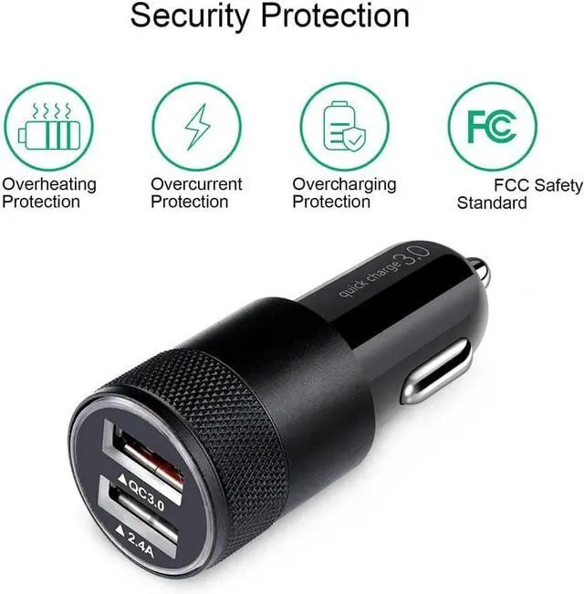 Alt view image 4 of 7 - USB C Fast Car Phone Charger for Samsung Galaxy S25 Ultra Plus S25+ S24 FE A55 A35 A15 S24 S23 S22 S21 S20 5G FE Plus Ultra S10 S10e S9 S8 Note 20 10 9 8 A53 A42, Accessories Adapter Type C Cable 3ft