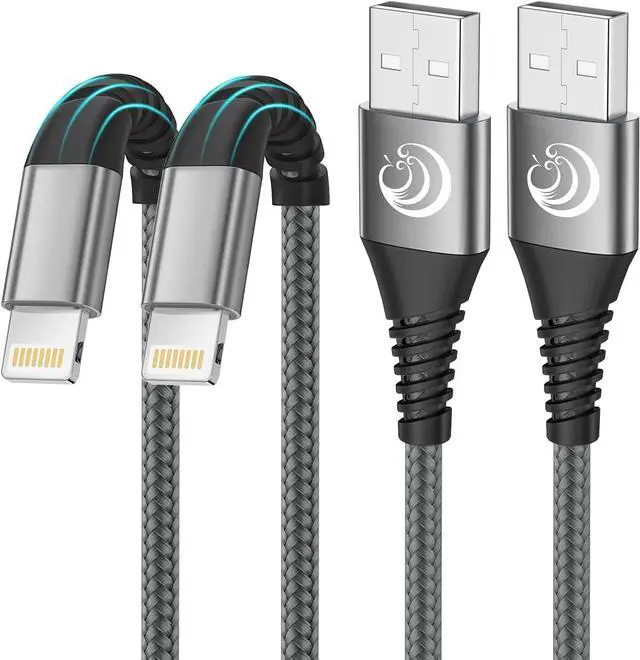 Main image of Aioneus iPhone Charger 6FT 2Pack, USB A to Lightning Cable Nylon Braided iPhone Charger Cord Fast Charging for iPhone 14 13 12 11 XS Max XR 8 7Plus SE