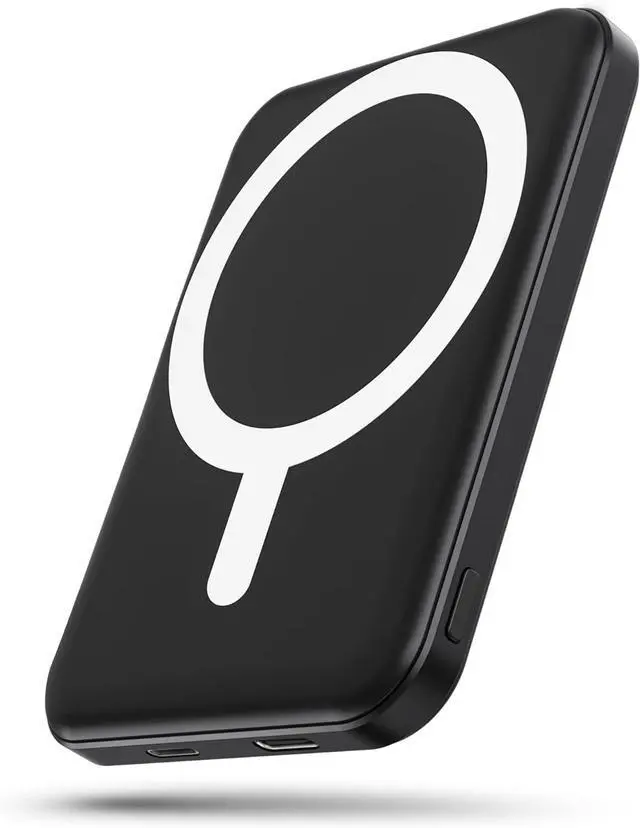 Main image of for Magsafe Battery Pack 5000mAh Magnetic Power Bank with Type-C Cable 20W PD Fast Charging Lighting Input Wireless Portable Charger for iPhone 16/15/14/13/12/ All Series-Black