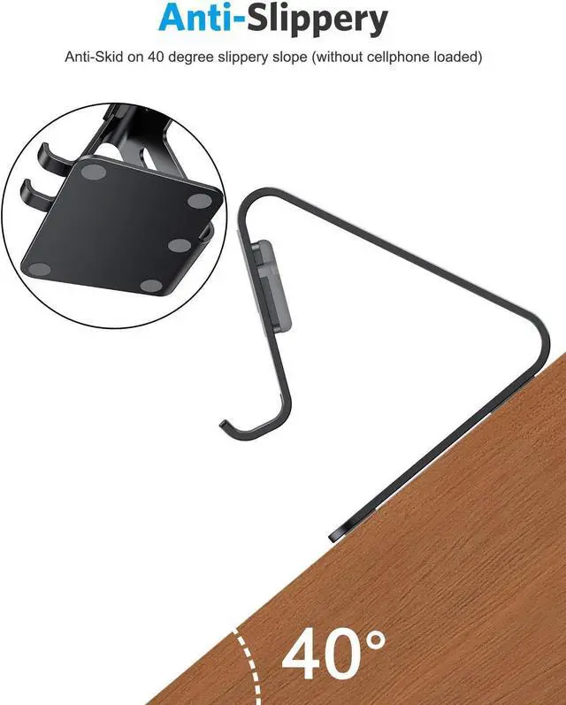 Alt view image 7 of 7 - OMOTON Stand for Apple Watch - 2 in 1 Universal Desktop Stand Holder (Not Include Charger) for All iPhone 16 15 14 13 12 and Apple Watch Series 9/8/SE2/7/6/SE/5/4/3/2 (Both 38/40/41/42/44/45mm)-Black