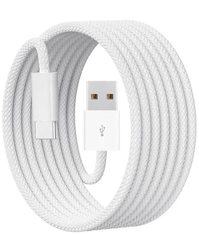 Main image of USB-C Woven Charge Cable for iPhone 16/15 Pro Max Plus Carplay Charger Cord USB A to USB C Charging Cable for Apple Car Carplay for Apple iPhone 16/15 AI Phone USB C Braided Wire Replacement 6Ft