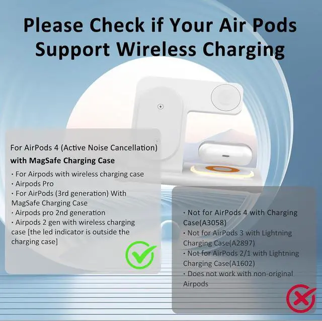 Alt view image 2 of 7 - 3 in 1 Foldable Charging Station for Apple Products,Fast Wireless Charger Travel Dock Adapter&Light for iPhone 16/15/14/13/12/11/X/XS,for iWatch 10/9/8/7/Ultra2/Ultra/SE,for AirPods 4/3/2/Pro/2(White)