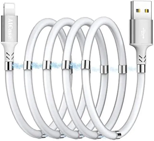 Main image of AICase Magnetic Charging Cable,(3FT) Super Organized Charging Magnetic Absorption Nano Data Cable for Phone 14 13 12 11/XS/XS Max/XR/X/8/8 Plus/7/7 Plus/6s/6s Plus/6/6 Plus/SE/5s/5c/5/Pad/Pod