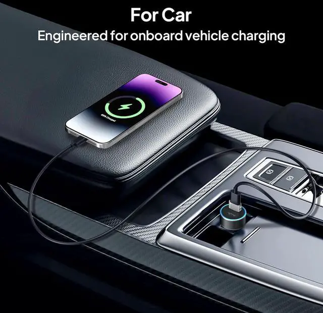 Alt view image 6 of 7 - Basesailor for iPhone 17 Air 16 Pro Max Car Charger Adapter 3Pack,USB Male to USB Type C Female Cable Converter for New Apple 16e 15 14 Plus,iWatch 11 10,Airpods 4/Pro 3,iPad Mini 7,Samsung Galaxy S25